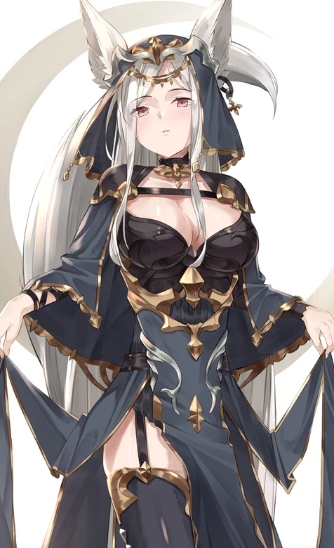 手绘动漫狐妖的简洁手机壁纸