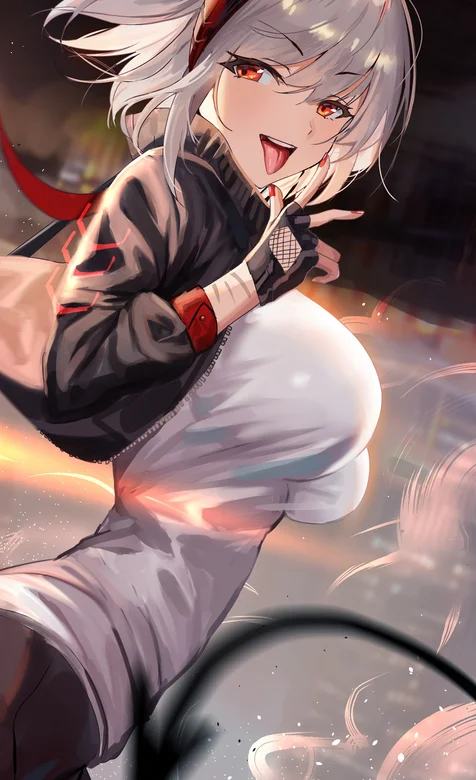 细腰大胸的动漫妹子手机壁纸