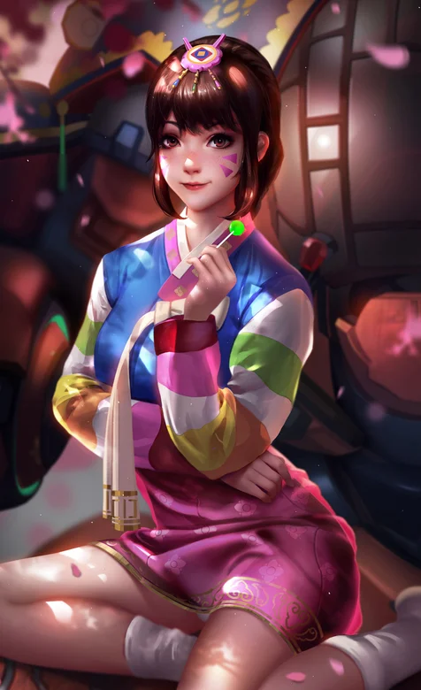 3D动漫朝鲜姑娘创意手机壁纸