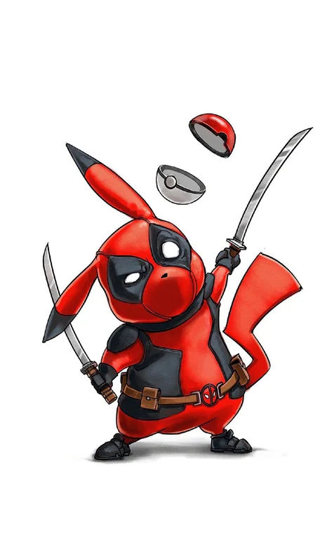 皮卡丘版死侍，非常可爱的手机壁纸