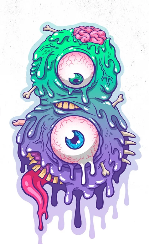 脑洞大开手绘的文字8图案手机壁纸