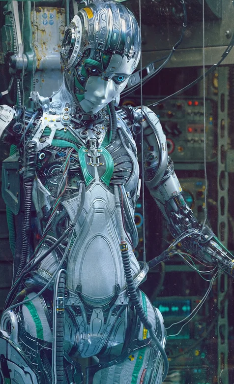 科幻机械人半成品个性手机壁纸图片