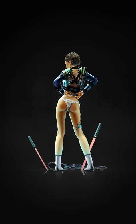 厉害的女战士都只穿内裤！性感欧美女战士插画手机壁纸