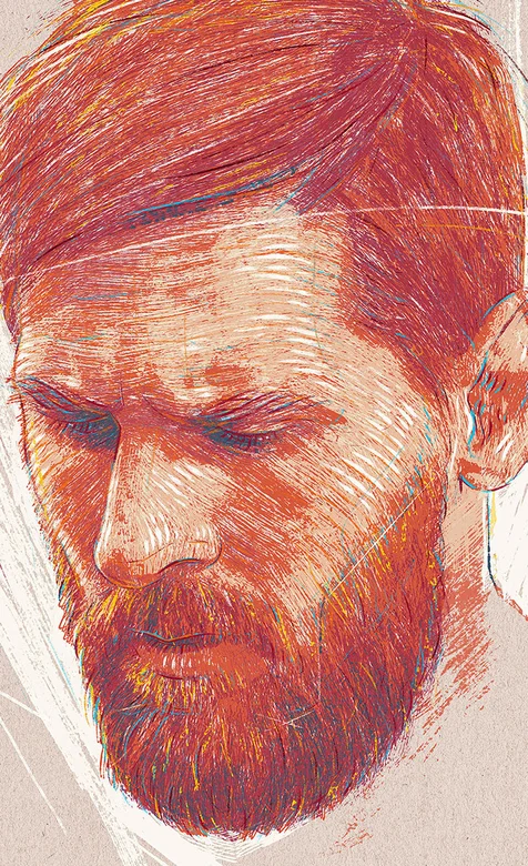 足球明星梅西个性的铅笔画手机壁纸