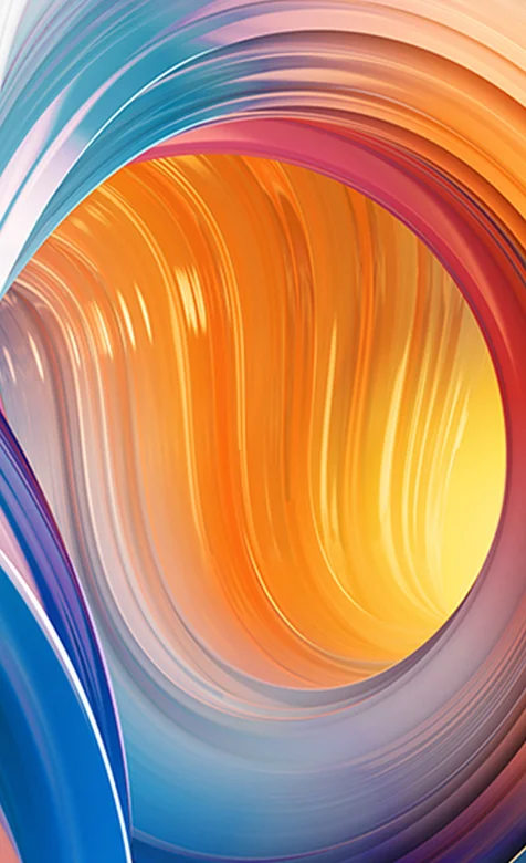 抽象黄蓝渐变拉丝的线条创意手机壁纸