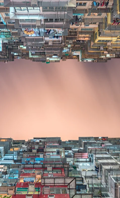 非常有特色的建筑巷子仰拍的手机壁纸