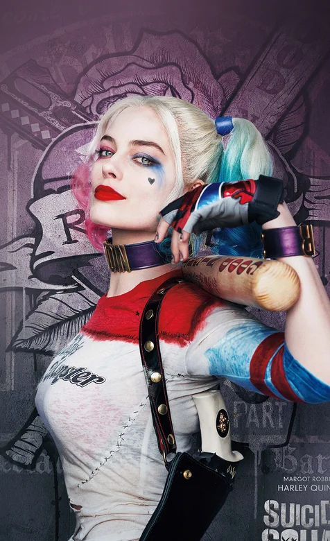 DC经典女性英雄人物小丑女海报手机壁纸