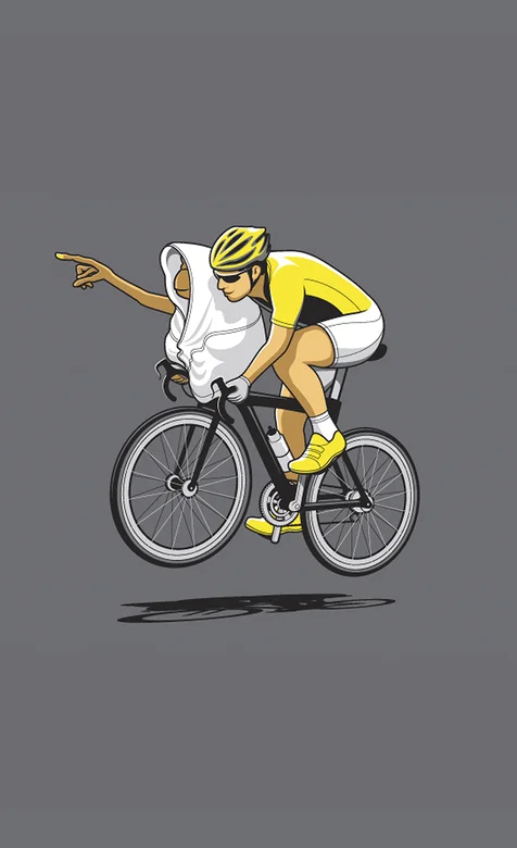 卡通创意仿ET骑自行车带着外星人飞天的场景手机壁纸