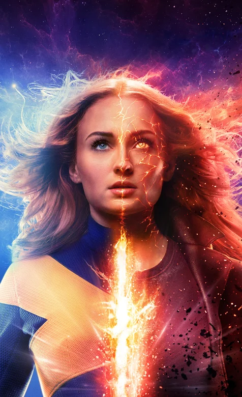 漫威超级英雄电影X战警之火凤凰主角帅气火焰特效手机壁纸