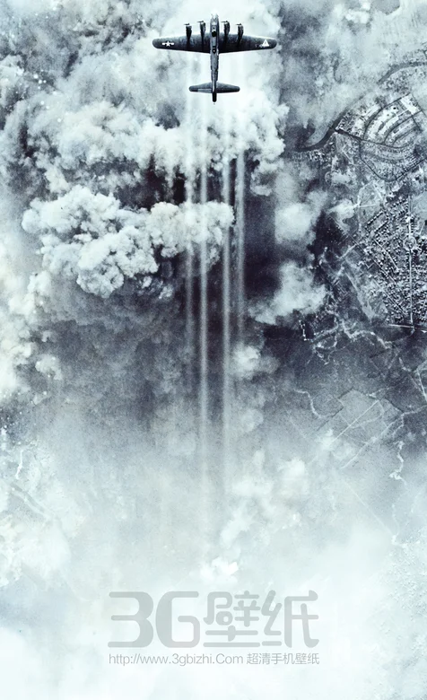 今日3g个性水印壁纸推送，飞跃战区的轰炸机，请笑纳！