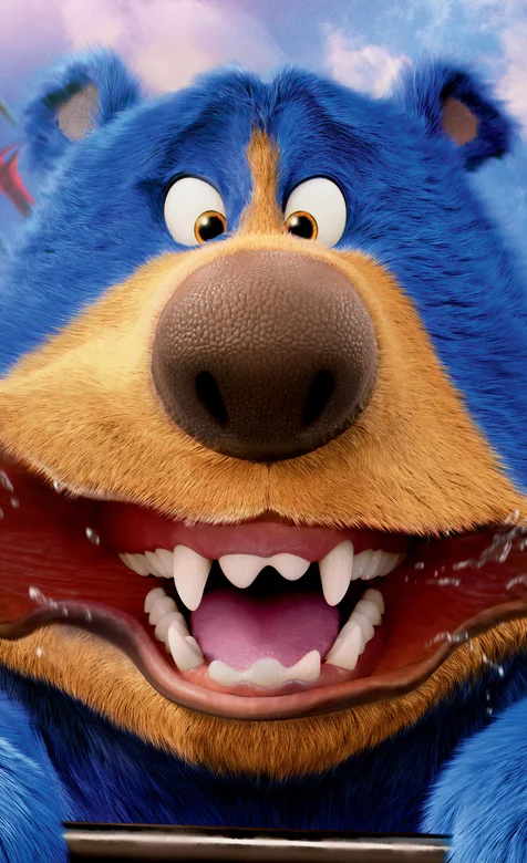 超萌动画电影“神奇乐园历险记”主角狗狗坐过山车手机壁纸