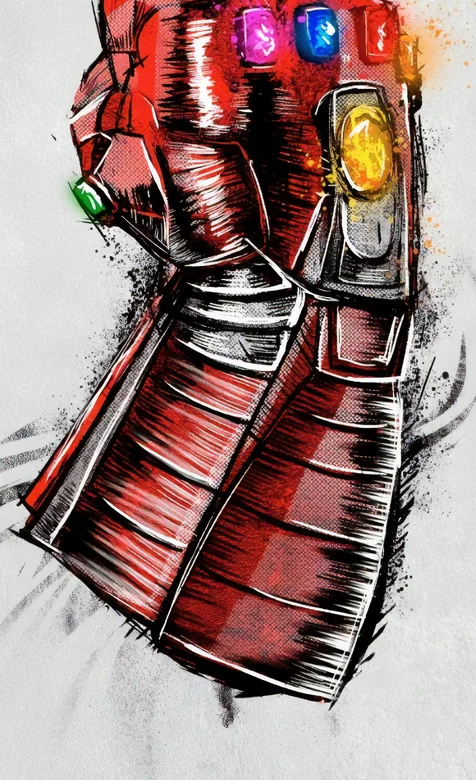 漫威电影复仇者联盟灭霸的手套“无线手套”个性手机壁纸