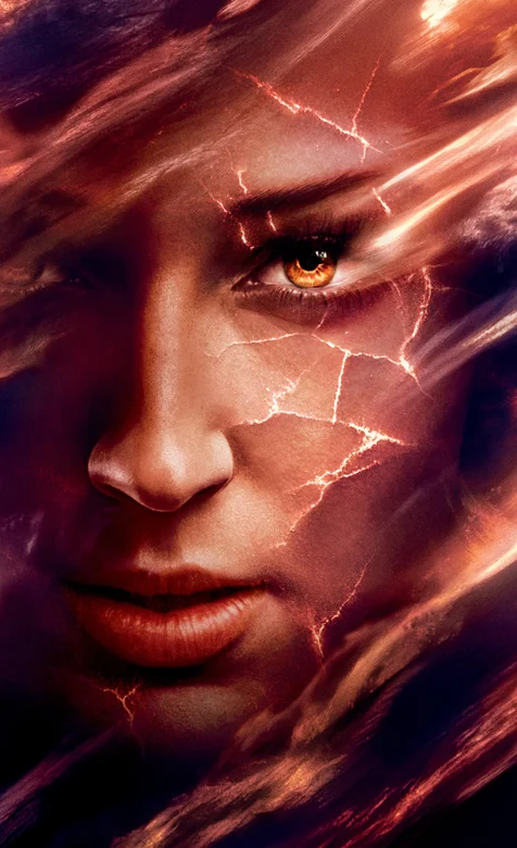 X战警黑凤凰最强变异人“凤凰女”琴·葛蕾火焰海报手机壁纸