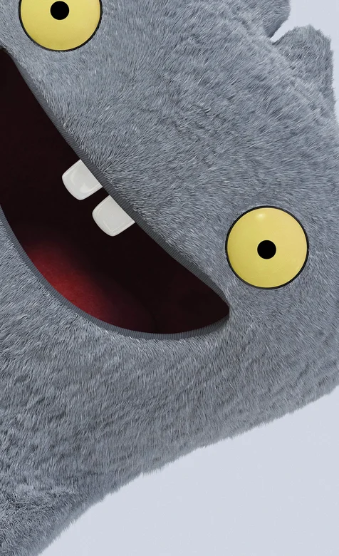 丑娃娃3D灰色毛绒的角色高清手机壁纸