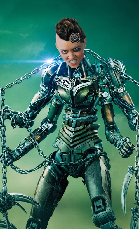 超清阿丽塔战斗天使人物海报手机壁纸之4只手臂的人物