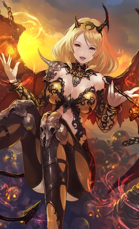 身上有翅膀穿性感盔甲的动漫美女人物高清手机壁纸