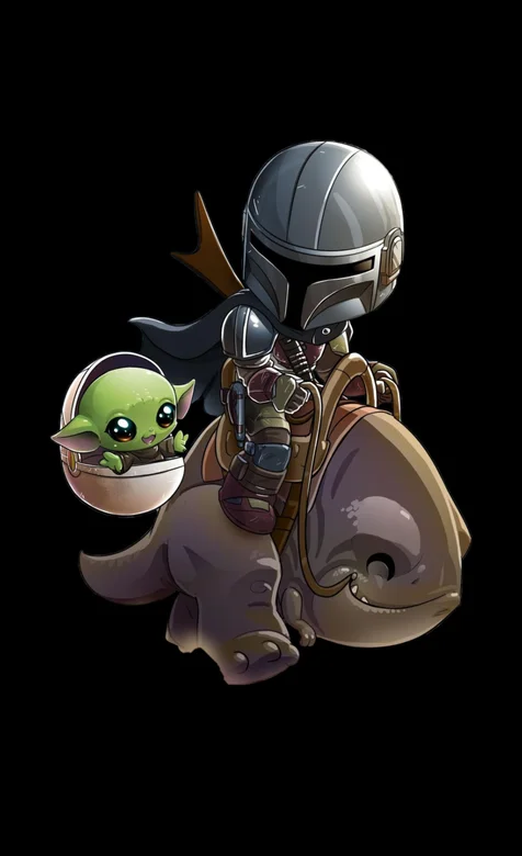 Q版萌装甲武士和他的骑宠个性手机壁纸
