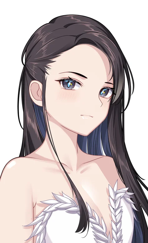 长发好看的抹胸装动漫女生手机壁纸