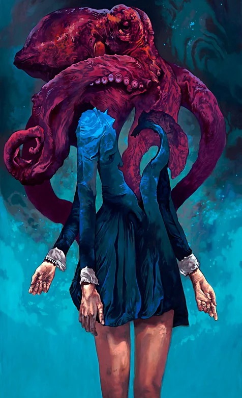 这是什么诡异画风，乌贼头三只手的动漫人物手机壁纸