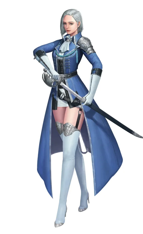 欧美古典女剑士简洁插画手机壁纸