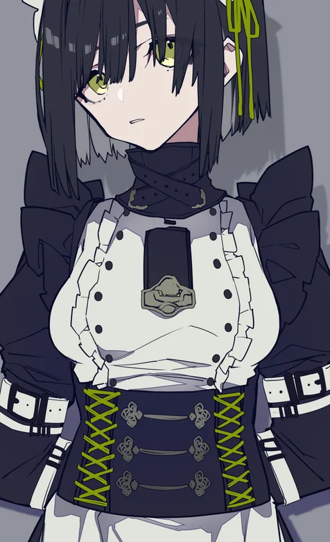 简洁手绘线条感的动漫女仆