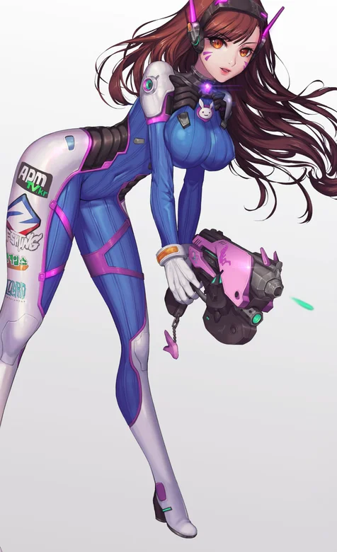 翘起屁股的性感守望先锋人物插画手机壁纸