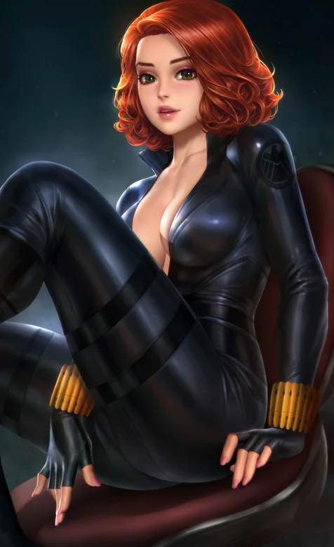 性感又非常危险的漫威人物黑寡妇动漫形象高清手机壁纸