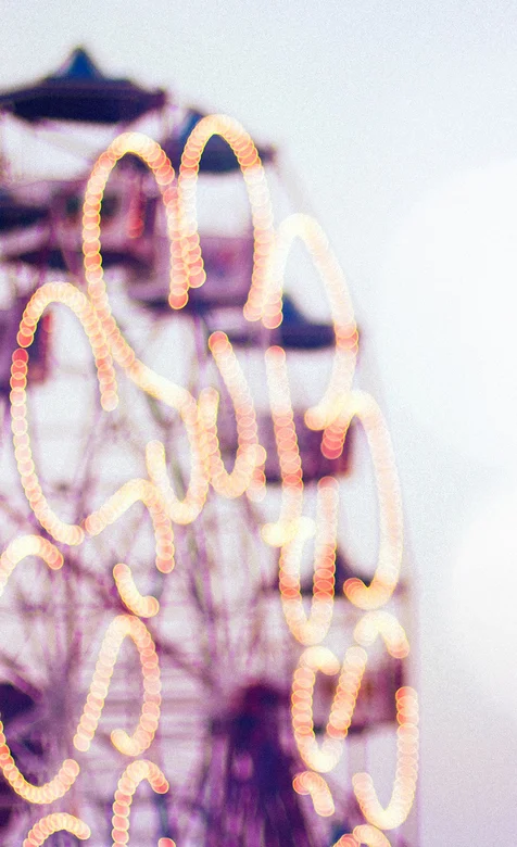 带有霓虹灯的摩天轮摄影高清手机壁纸