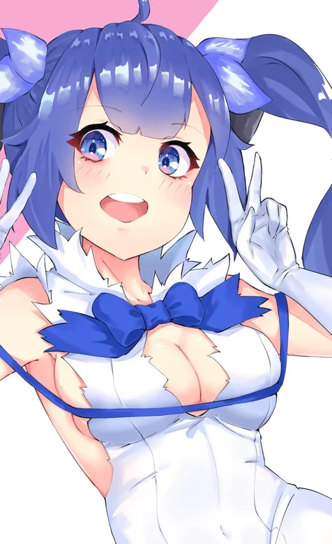 大胸双马尾辫大眼二次元动漫美女