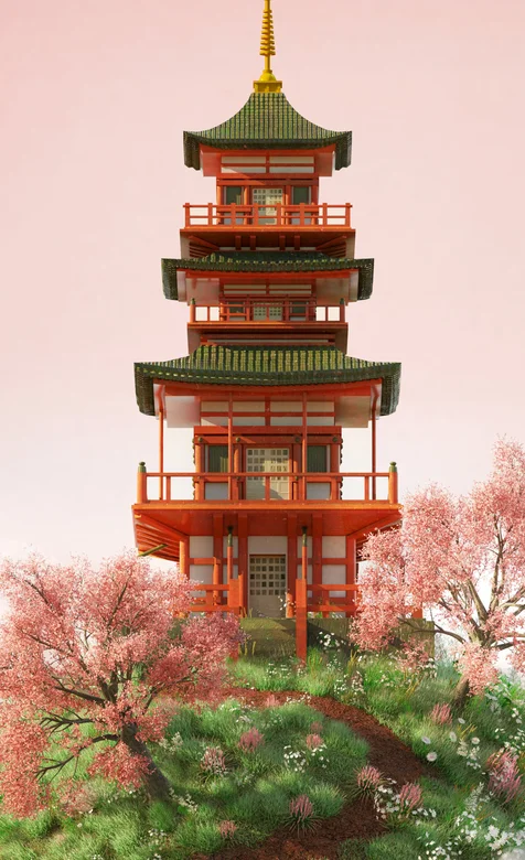 很中国风的古代阁楼建筑