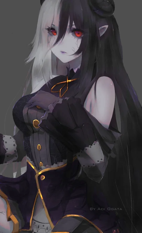 动漫邪恶女恶魔手绘