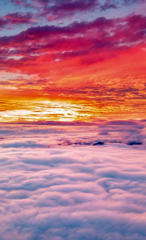 橙红云海彩霞唯美自然风景手机壁纸