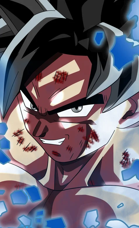 龙珠主角孙悟空近照人像插画