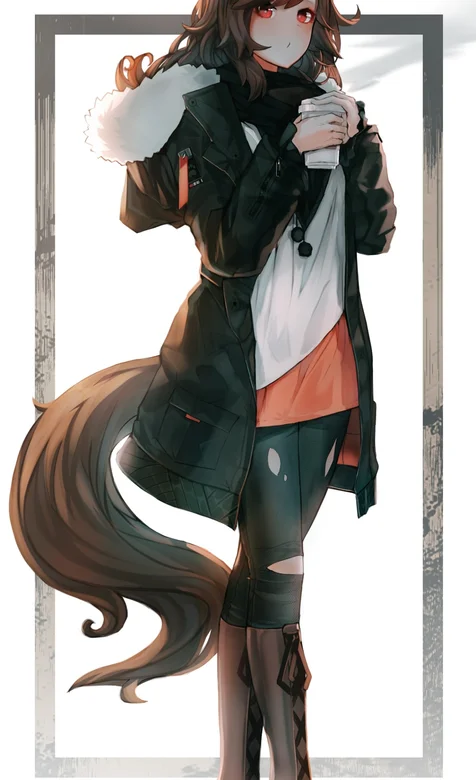 可爱喝奶茶的动漫美少女高清手机壁纸