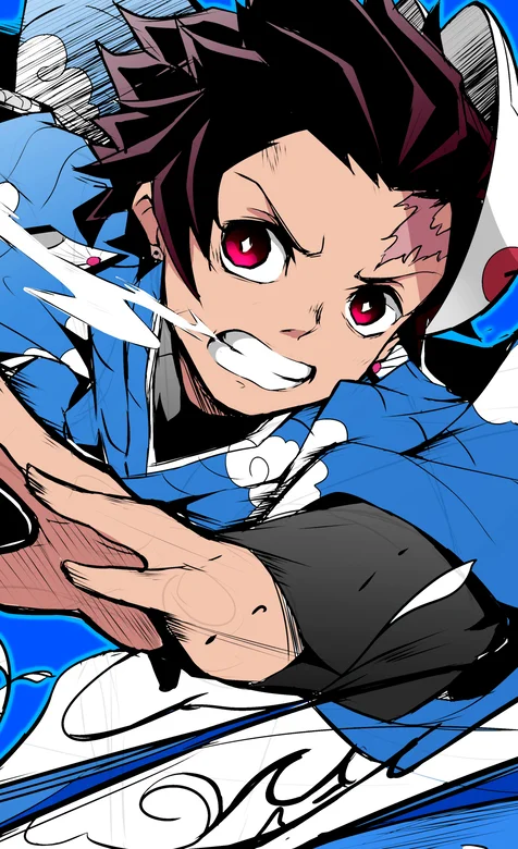 帅气动漫人物灶门炭治郎高清手机壁纸出自鬼灭之刃