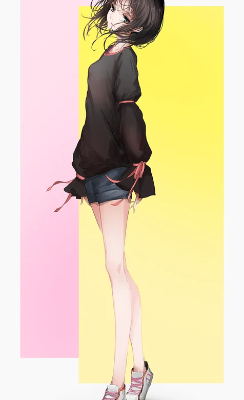 身材高挑大长腿的动漫美女高清手机壁纸