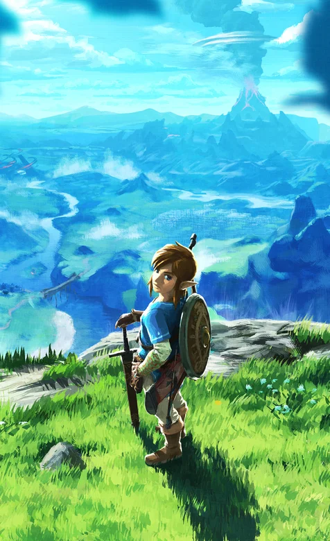 冒险游戏站在山顶上的女角色高清手机壁纸下载