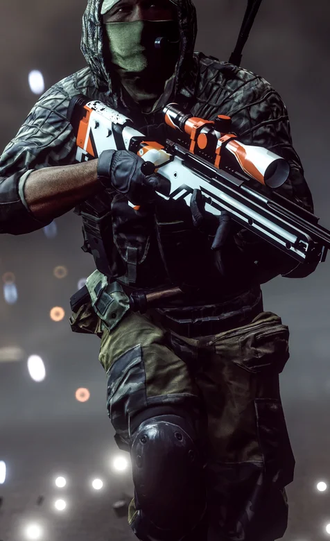 战争射击类游戏手拿狙击步枪的人物高清手机壁纸