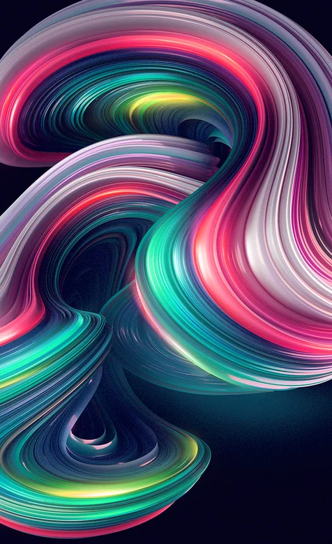 扭曲的红绿抽象线条手机壁纸