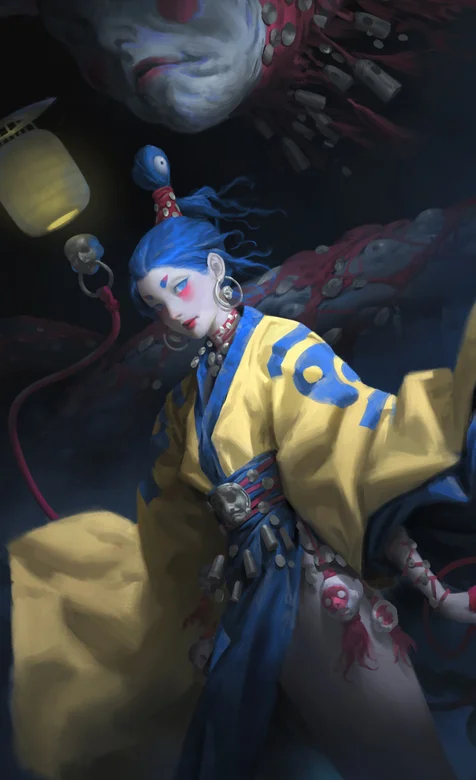 日漫女巫师人物角色插画高清手机壁纸