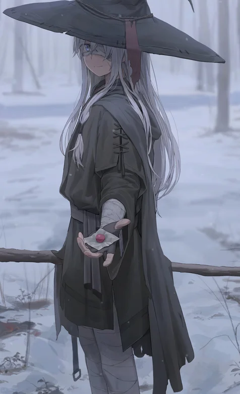 魔法动漫少女灰色系手机壁纸小清新