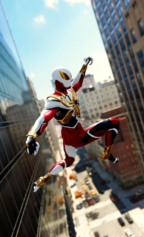 蜘蛛侠平行宇宙穿越于高楼间的蜘蛛侠