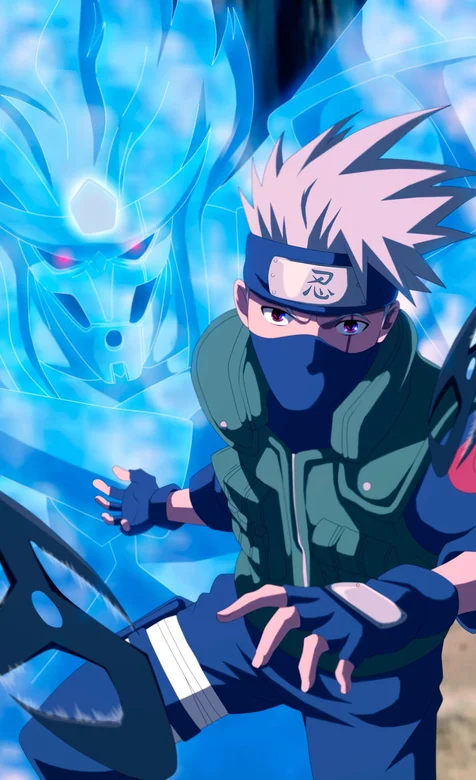 日漫火影忍者人物卡卡西蓝蓝的手机壁纸