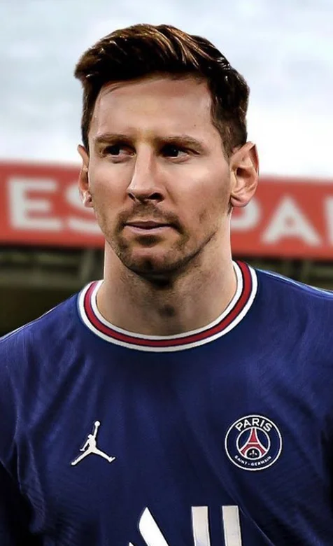身穿大巴黎队衣的梅西头像手机壁纸图片