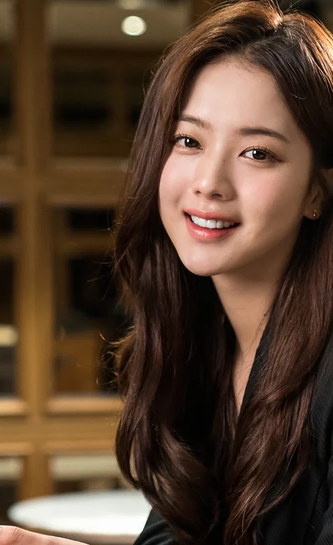 长发气质满满的韩国美女头像壁纸