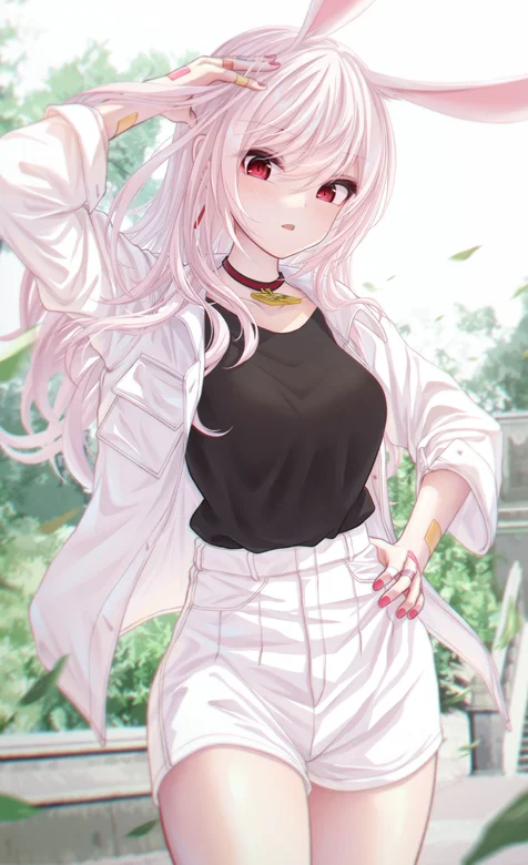 可爱的粉粉动漫兔女郎