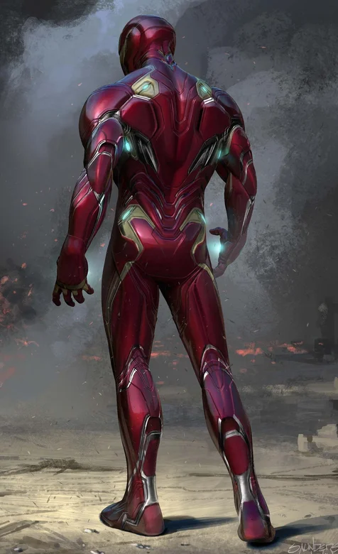 漫威超级英雄钢铁侠机甲Mark50，背部展示