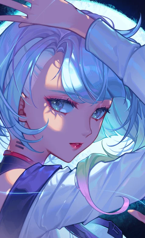 动漫插画短发大眼萌妹头像壁纸图片