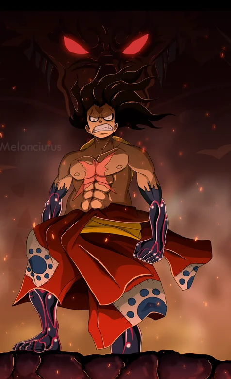 超酷海贼王人物路飞、四档蛇人形态超清手机壁纸