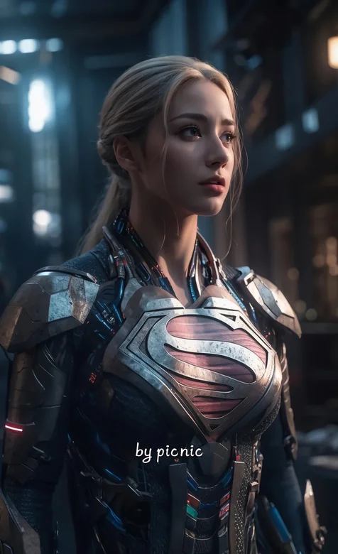 AI女超人系列人工智能AI渲染图酷手机壁纸